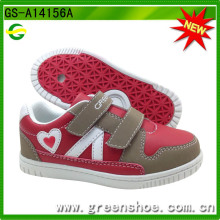 Hot Sell Kids PU Lovely Chaussures Casual avec velcro pour filles